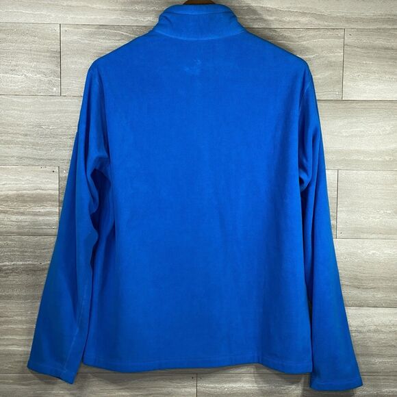 Eddie Bauer First Ascent Sweater Mens Large Blue Pullover 1/4 Zip Fleece Jacket - Picture 2 of 12